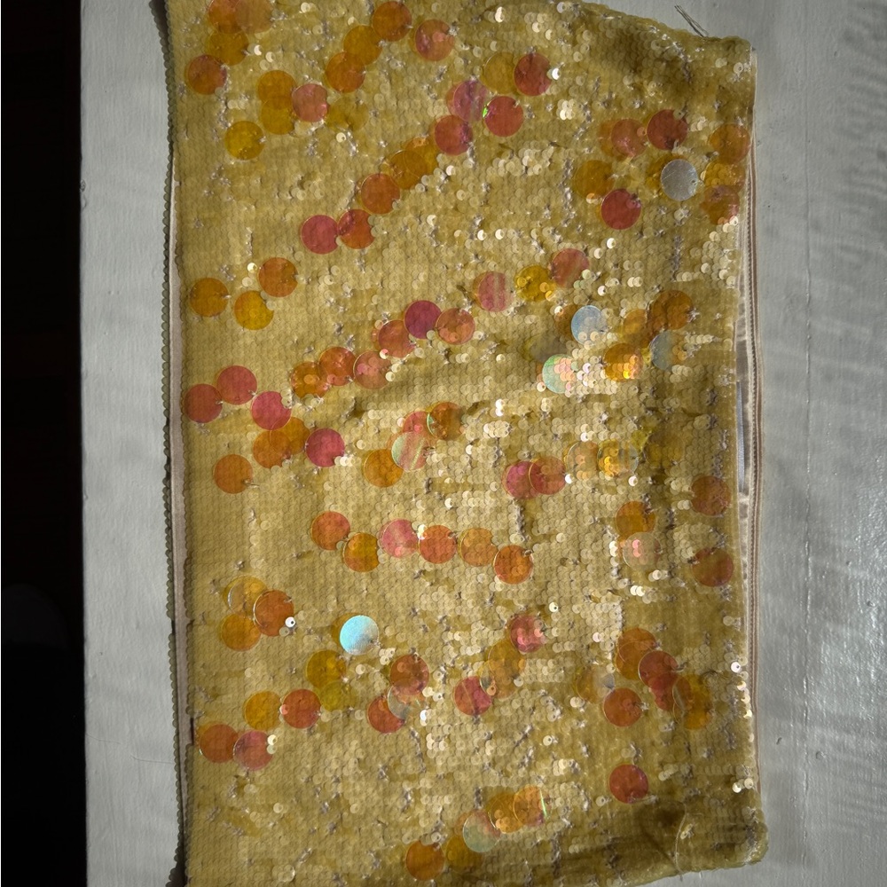 Yellow Sequin Mini Guizio Skirt